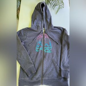 Women’s Patagonia organic cotton blue zip up hoody